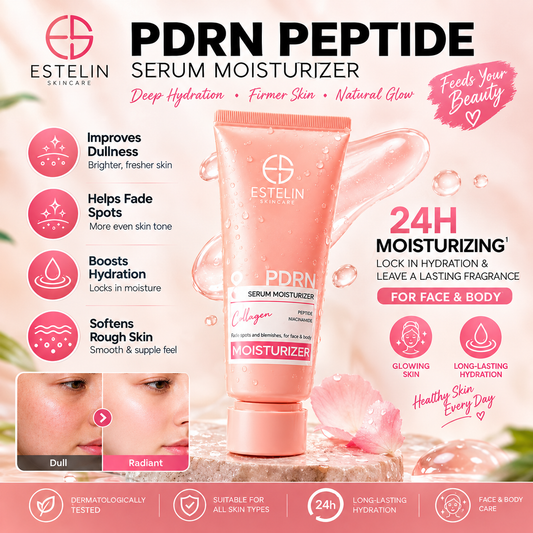 Estelin PDRN Serum Moisturizer – Face & Body | PDRN, Peptide, Niacinamide & Collagen | 100g