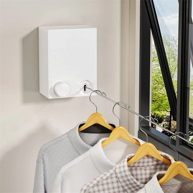 Telescopic Retractable Clothesline – Wall-Mounted Clothes Drying Rope