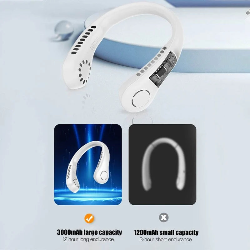 Portable Vaneless Neck Fan β Hands-Free Cooling