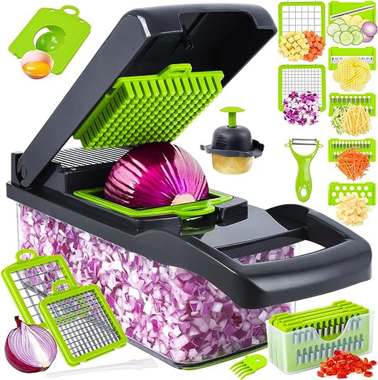 12-in-1 Vegetable Cutter, Chopper & Slicer – Multifunctional Kitchen Food Prep Tool
