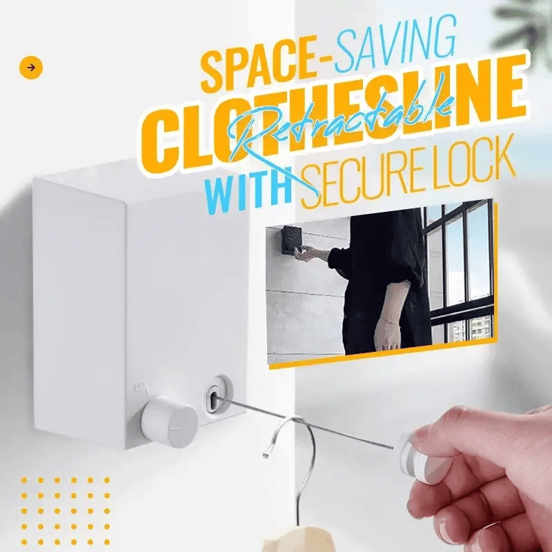 Telescopic Retractable Clothesline – Wall-Mounted Clothes Drying Rope