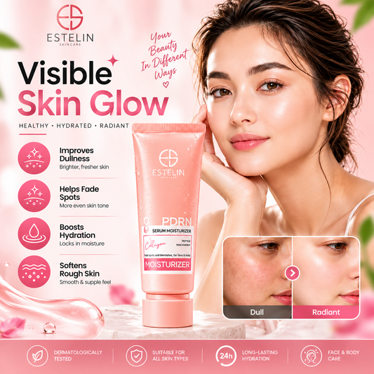 Estelin PDRN Serum Moisturizer – Face & Body | PDRN, Peptide, Niacinamide & Collagen | 100g