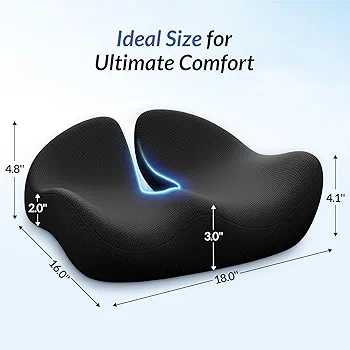 Ergonomic Seat Cushion – Memory Foam Office Chair Cushion for Comfort & Posture Support