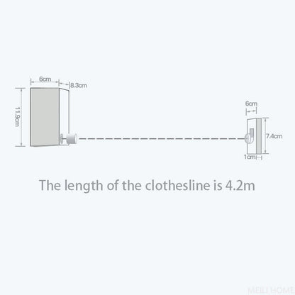 Telescopic Retractable Clothesline – Wall-Mounted Clothes Drying Rope