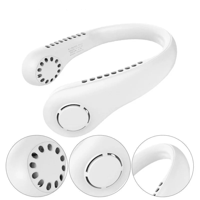Portable Vaneless Neck Fan – Hands-Free Cooling