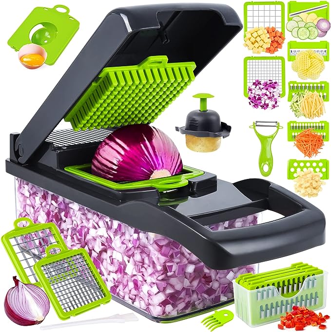12-in-1 Vegetable Cutter, Chopper & Slicer – Multifunctional Kitchen Food Prep Tool