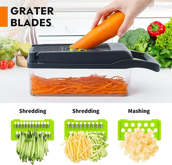 12-in-1 Vegetable Cutter, Chopper & Slicer – Multifunctional Kitchen Food Prep Tool