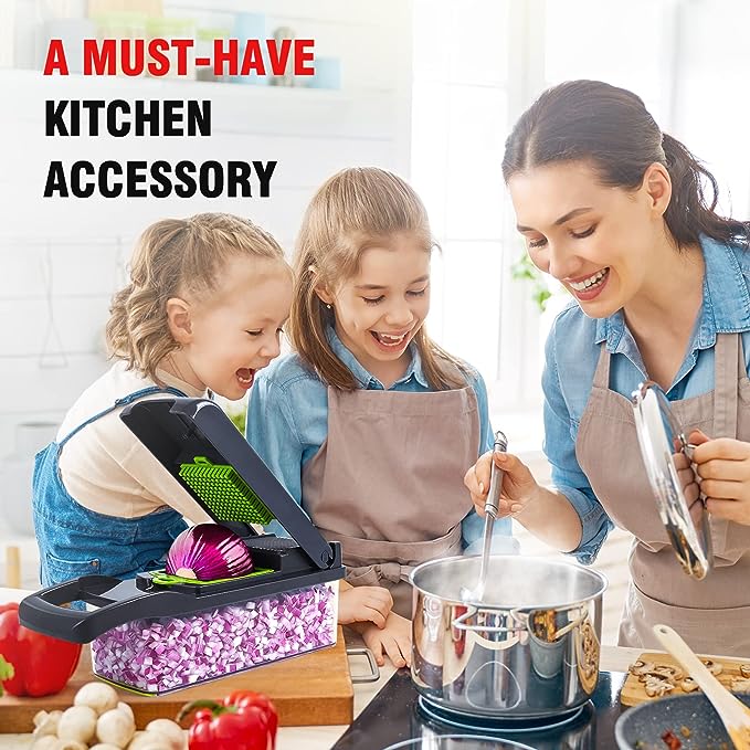 12-in-1 Vegetable Cutter, Chopper & Slicer – Multifunctional Kitchen Food Prep Tool